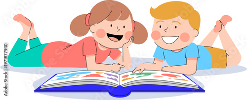 Kids Reading Together