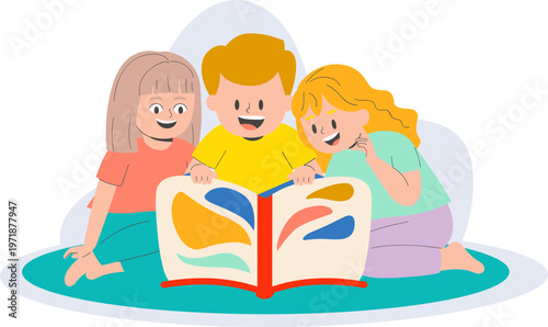 Kids Reading Together