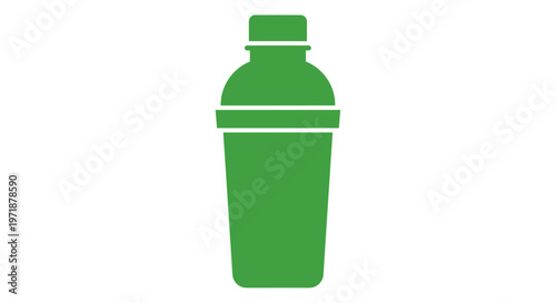 Green cocktail shaker icon.