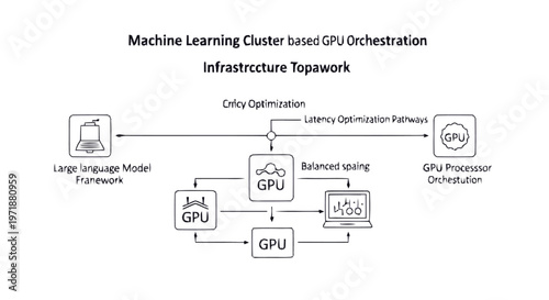 GPU Orchestration Infrastructure for Machine Learning Cluster Illustration.