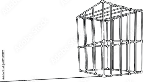 Sketch of a rustic barn a hand drawn illustration of rural architecture and farm life