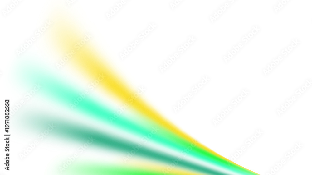Naklejka premium Abstract Green and Yellow Neon Light Rays
