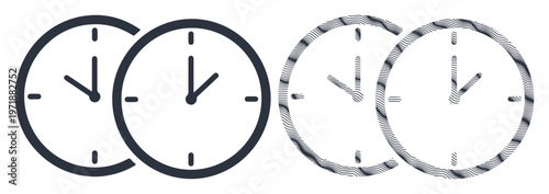 Two clocks showing similar times, representing efficiency and punctuality