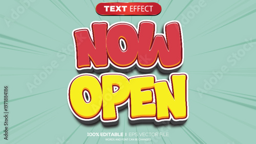 3d text effect now open theme