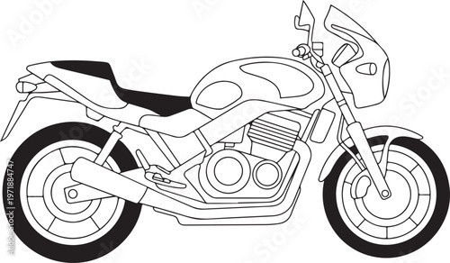Motorcycle engine and drivetrain schematic
