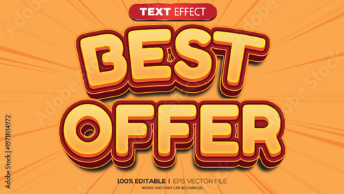 3d text effect best offer theme
