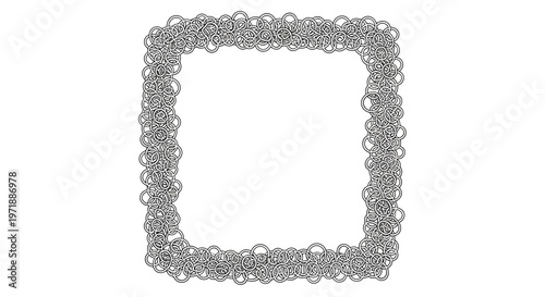 Chain link border frame square metal.