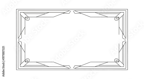 Detailed drawing of a rectangle frame.