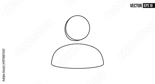 Simple Line Drawing of a Person.