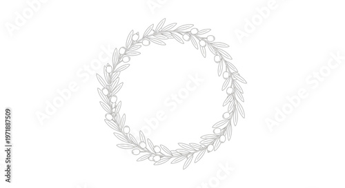 Wreath made of leaves and twigs.