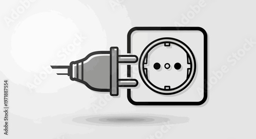 Electric plug and socket connection.