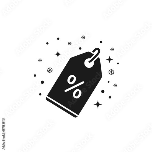 Discount Tag with Percentage Sign.