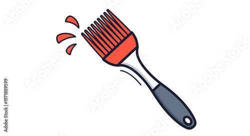 Broken Pastry Brush with Splatter - Kitchen Utensil Damage
