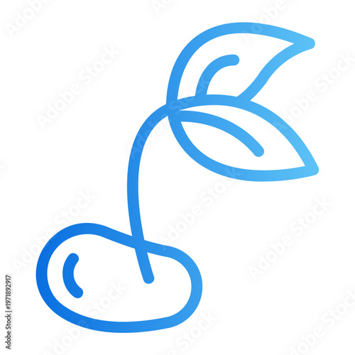 Plant seedling Line Gradient Icon