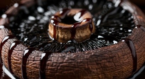 Chocolate cake with chocolate frosting.