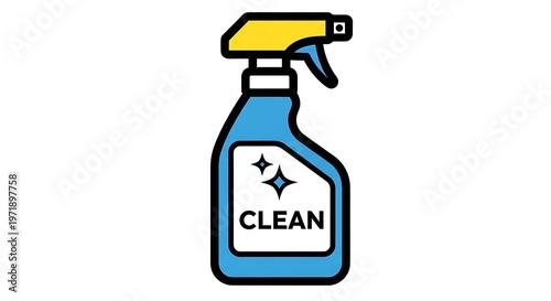 Cleaning spray bottle icon.