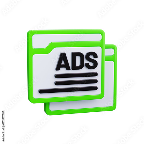 google ads 3d render icons