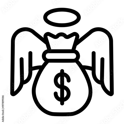 Angel investor Line Icon