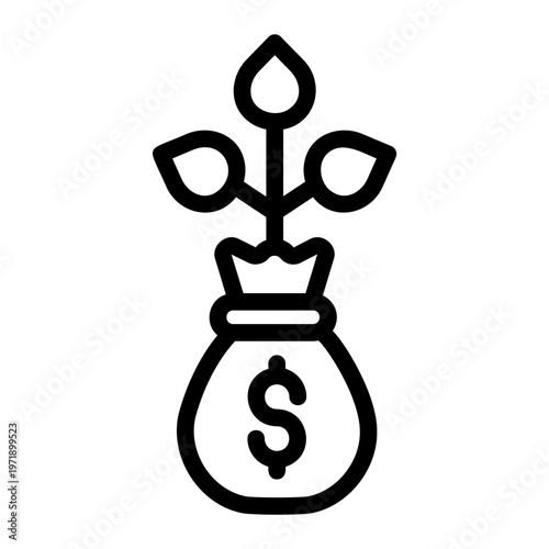 Seed money Line Icon