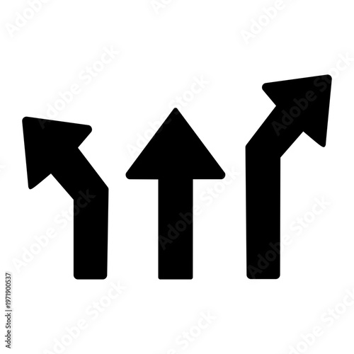 Disruptive arrow Solid icon