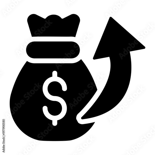 Profit increase Solid icon