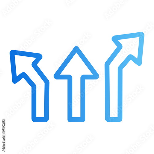 Disruptive arrow Line Gradient Icon
