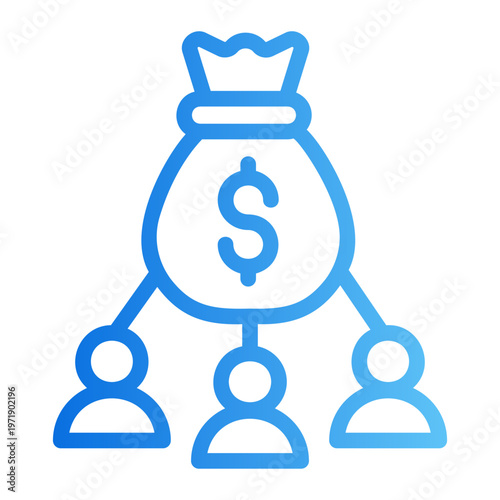 Crowdfunding Line Gradient Icon