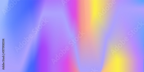 Vibrant mix gradient blending blue, pink, purple, and yellow in a smooth, lively transition that creates an energetic, colorful, and eye-catching abstract background.