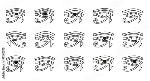 Egyptian Eye of Horus Symbol Pattern, Ancient Symbol of Protection and Health