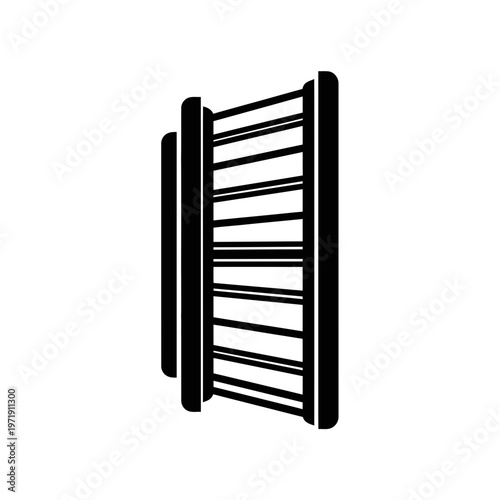 Heated towel rail bathroom warmer.