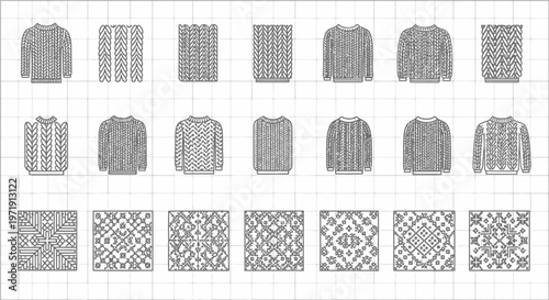 Knitting Patterns: Sweater Designs and Fabric Textures