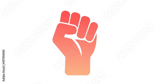 Raised fist symbolizing protest solidarity and strength in a powerful gesture