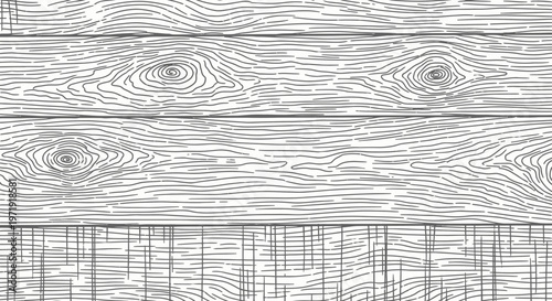 Rustic Wood Grain Texture Background - Hand-drawn Style