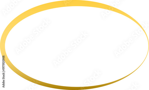 Golden elliptical frame with smooth gradient edges