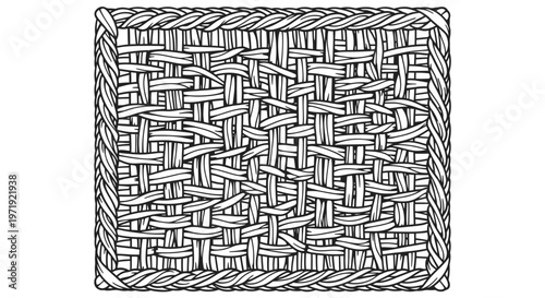 Woven Basket Texture - Handcrafted Natural Material Pattern