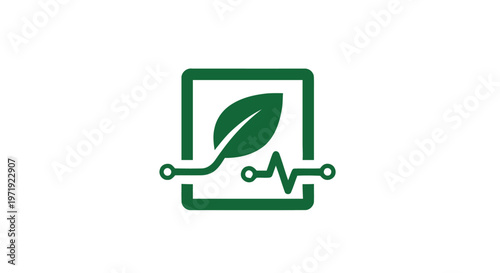 Green Technology Leaf Logo Design for Sustainable Innovation.