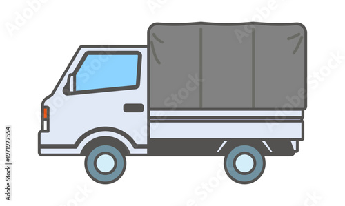 軽トラ（幌つき 線あり）