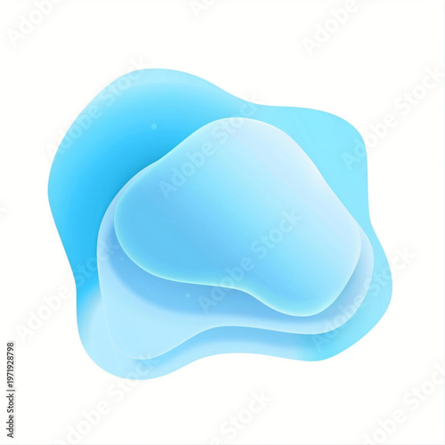 Canvas Print Abstract organic shape with modern colorful fluid form suitable for branding pos