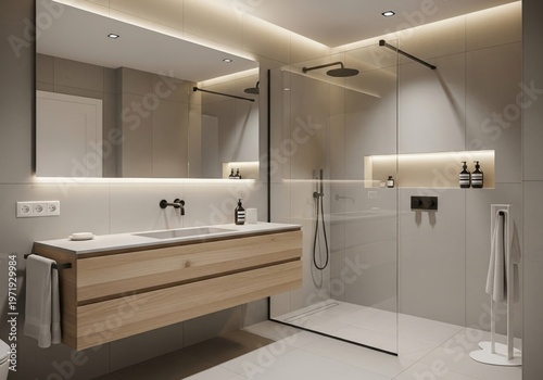 Luxury, renovated bathroom photos with a modern, spa-like feel. Featuring clean lines, premium materials, and stylish fixtures. Ideal for real estate and interior design.