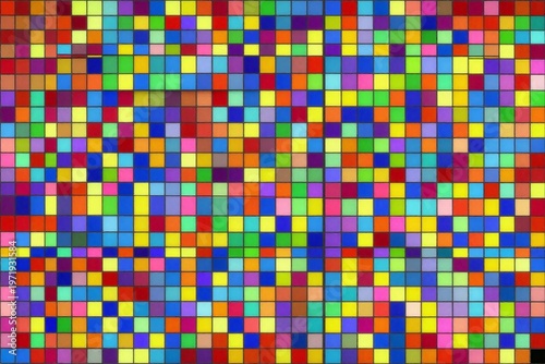 Canvas Print a black background with colorful squares on it