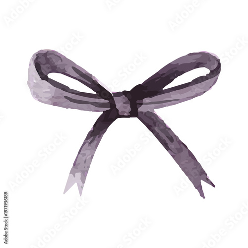 purple bow isolated on white background