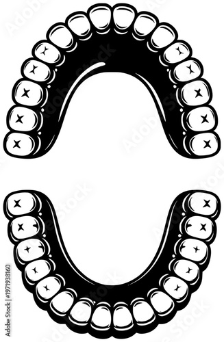 dentist illustration dental silhouette teeth logo care icon medical outline dentistry health oral hygiene tooth clinic healthy clean white shape orthodontic vector graphic background