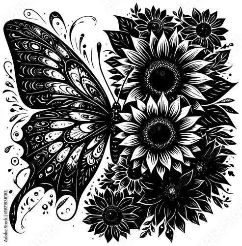 beautiful illustration flower silhouette plant logo nature icon sunflower outline natural beauty yellow summer agriculture green blossom closeup garden shape macro vector graphic background