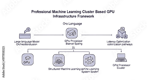Machine Learning Cluster Based GPU Infrastructure Framework Diagram.