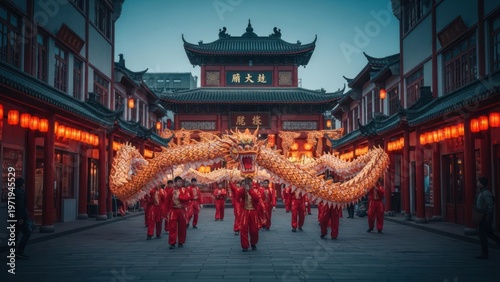 Traditional Chinese Dragon Dance Celebrated in