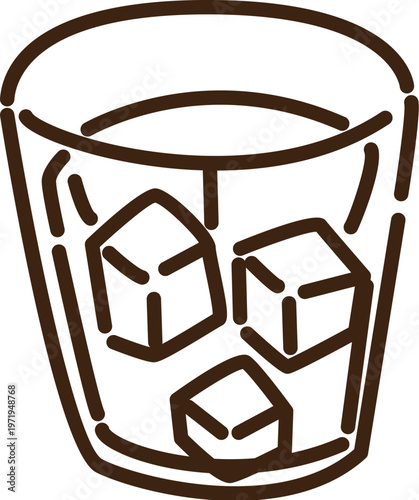 冷たいお茶　線画