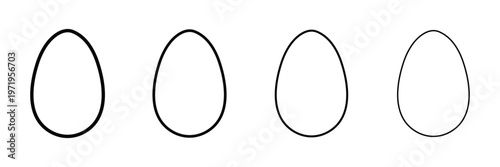 Easter eggs icon set. Set of decorated ester eggs vector. Spring easter black and white egg elements. Vector Illustration . EPS 10 .