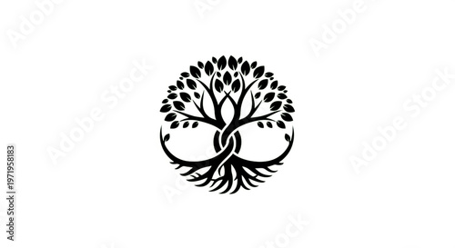 Symbolic Tree of Life with Infinity Knot A Timeless Emblem of Connection and Growth