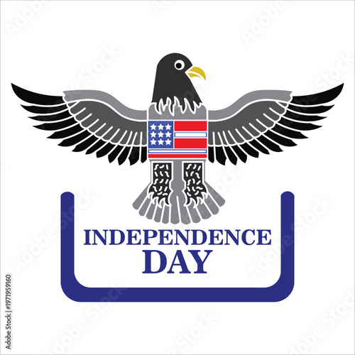 July 4th US Independence Day, with eagles