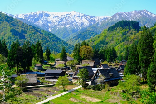 合掌造り集落の風景